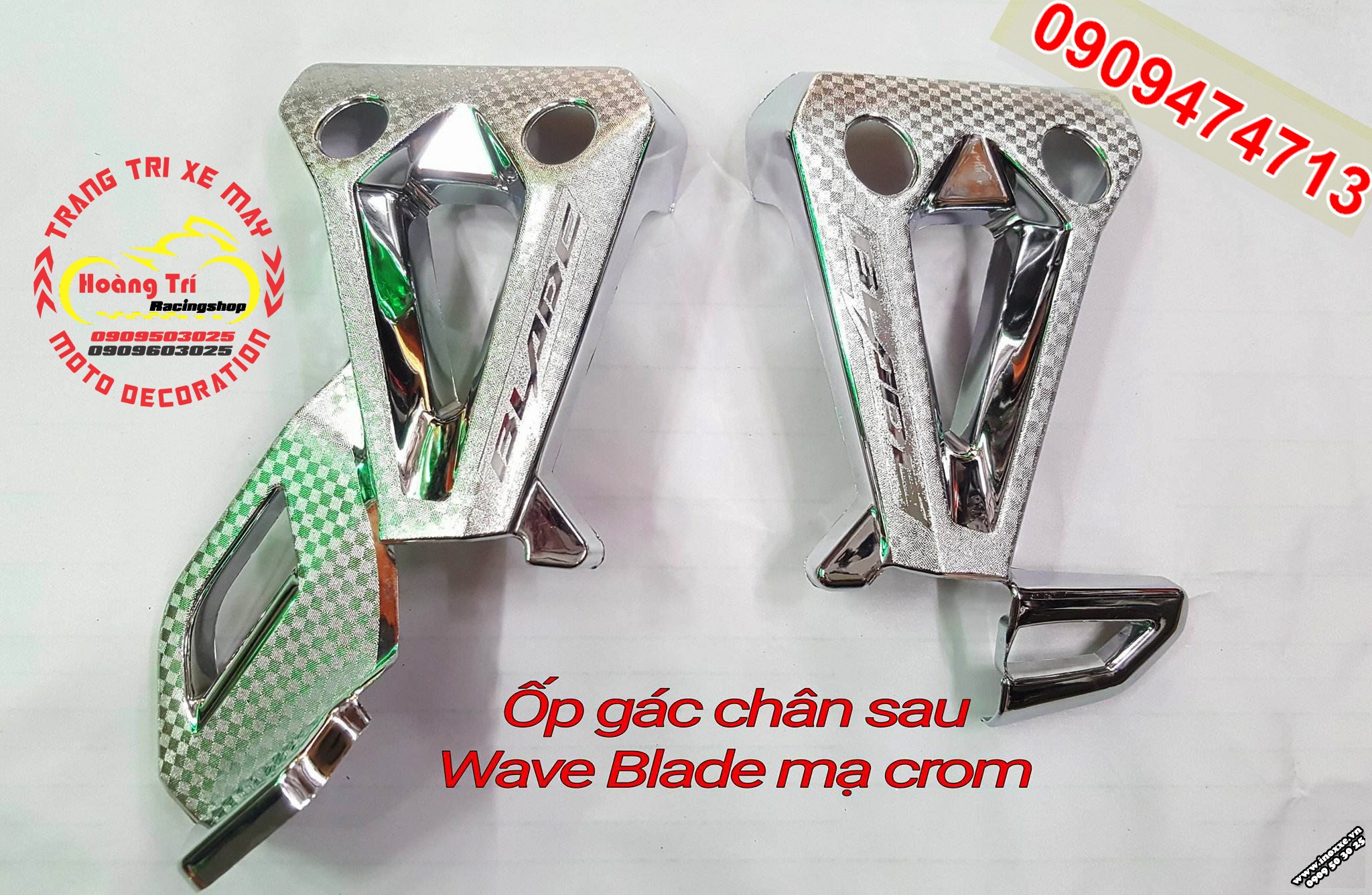 Ốp gác chân sau Wave Blade mạ crom